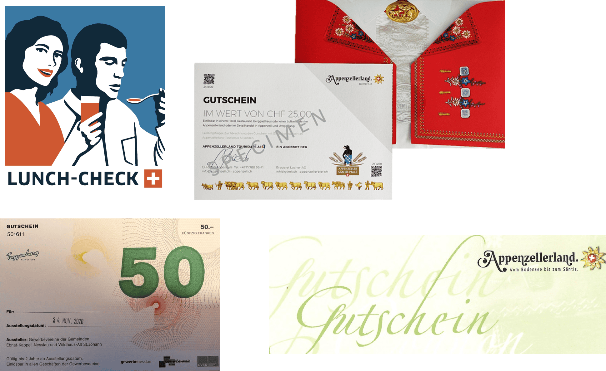 Seminar Hotel Chäseren, Lunch-Checks und Gutscheine