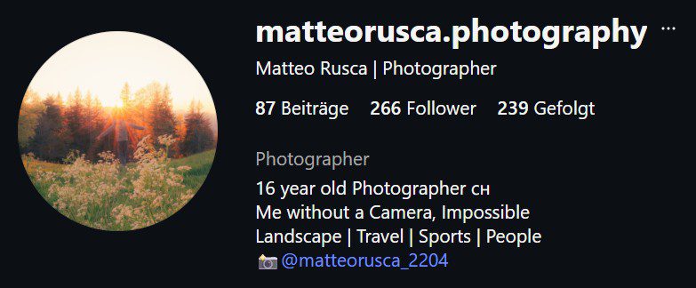 Matteo Rusca | Photographer (@matteorusca.photography) • Instagram-Fotos und -Videos